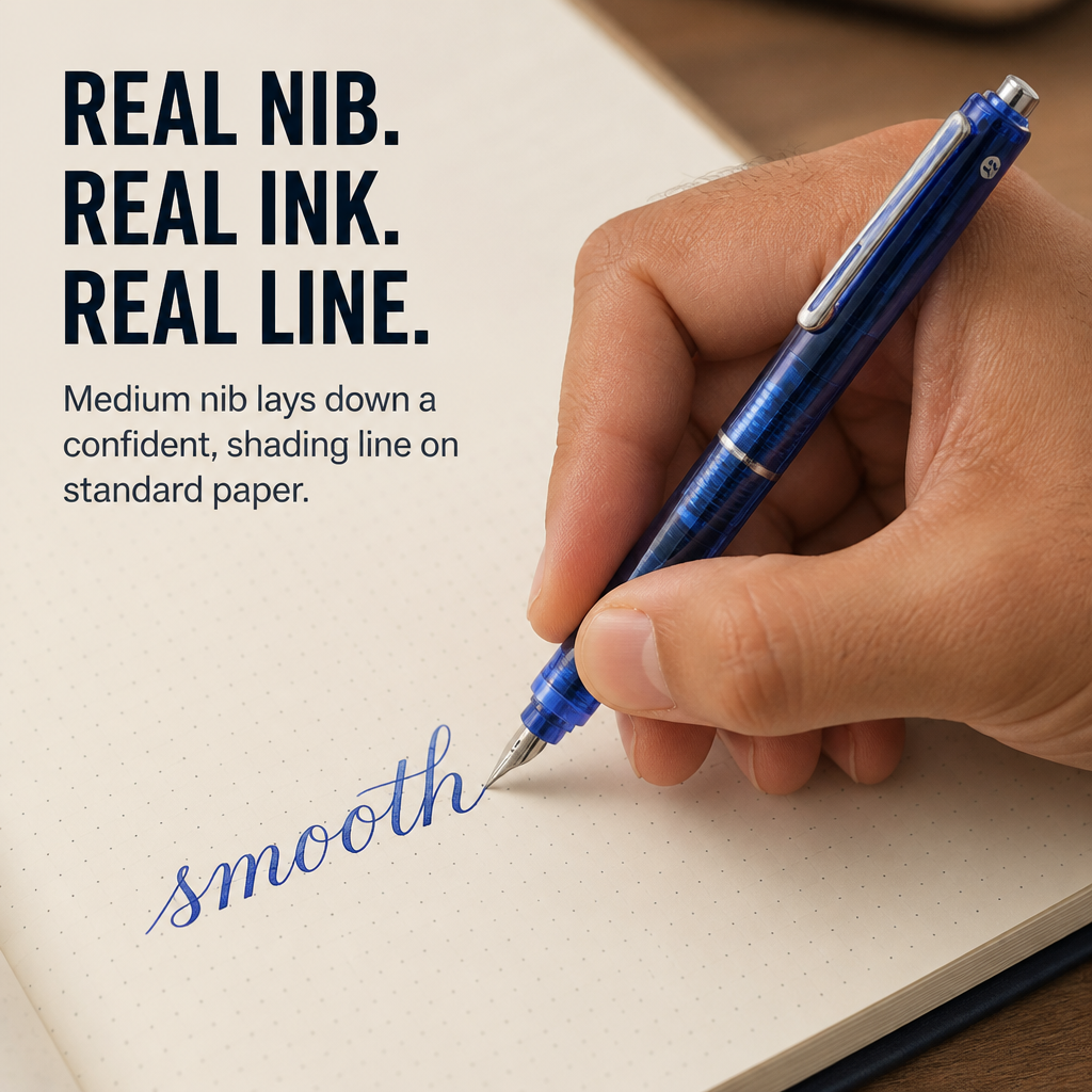 SwiftScript™ — Get Fountain-Pen Glide Without the Cap-Off Hassle