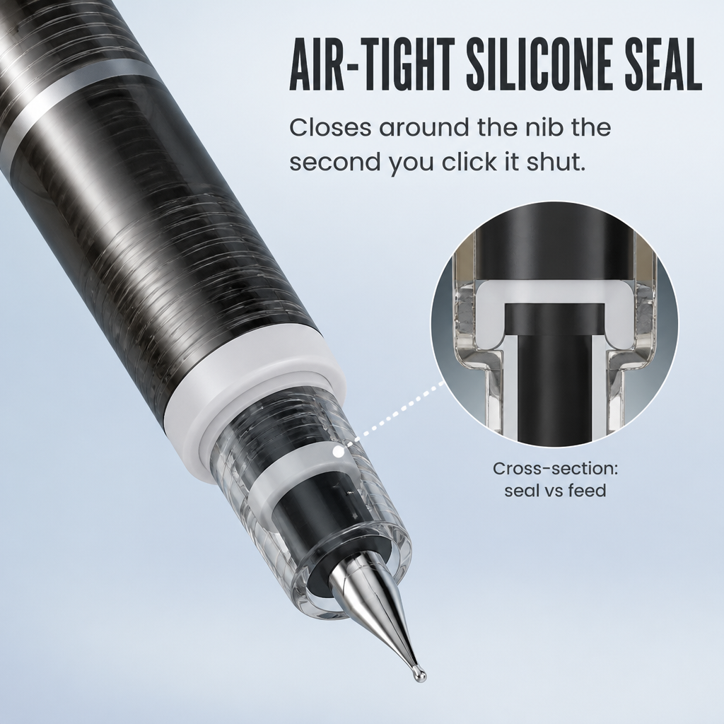 SwiftScript™ — Get Fountain-Pen Glide Without the Cap-Off Hassle