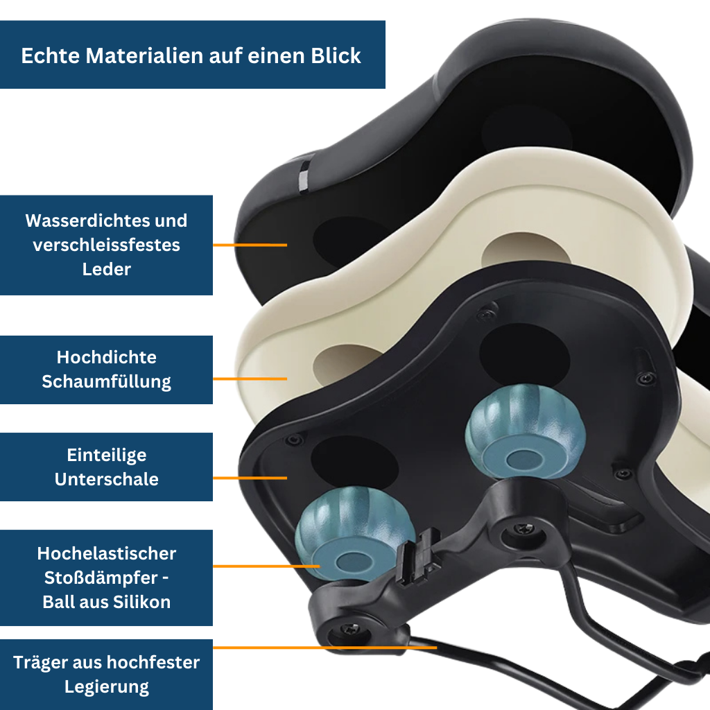 Comfortable Ergonomic Bicycle Seat for Various Riding Styles