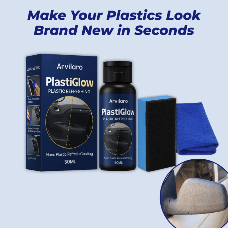 PlastiGlow™ — Revive and Shield Your Plastics with Jaw-Dropping Shine Instantly