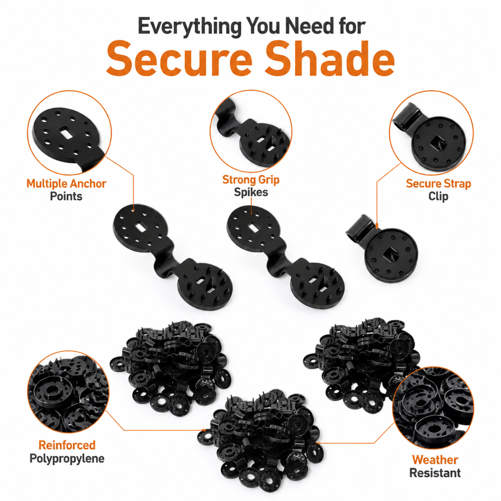 GripPro™ ShadeClips — Lock Your Outdoor Shade Tight for Worry-Free Comfort Every Time