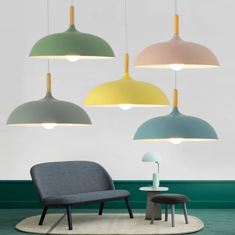 Ceiling Lamp Crafted from Northern Oak
