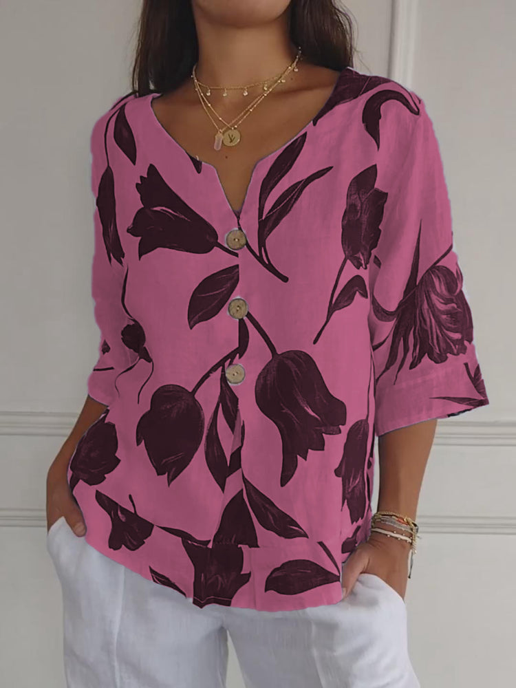 ZephyraLuxe™ Linen V-Neck Top — Stay Cool, Fresh, and Flawlessly Confident All Day
