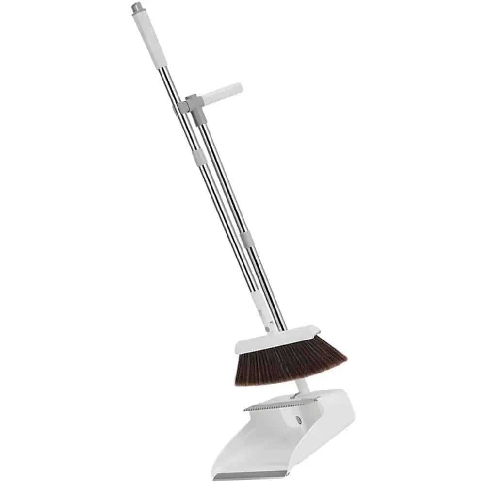 Broom with Dustpan Set | Upright Sweeping Without Stooping | Comb-Edged | CleanStand