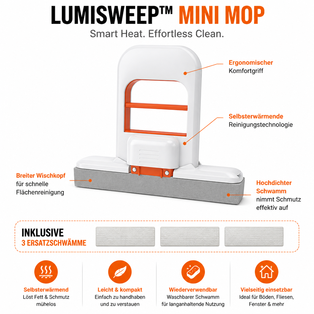 LumiSweep™ Mini Mop — Melt Away Messes Fast and Enjoy Cleaning Again