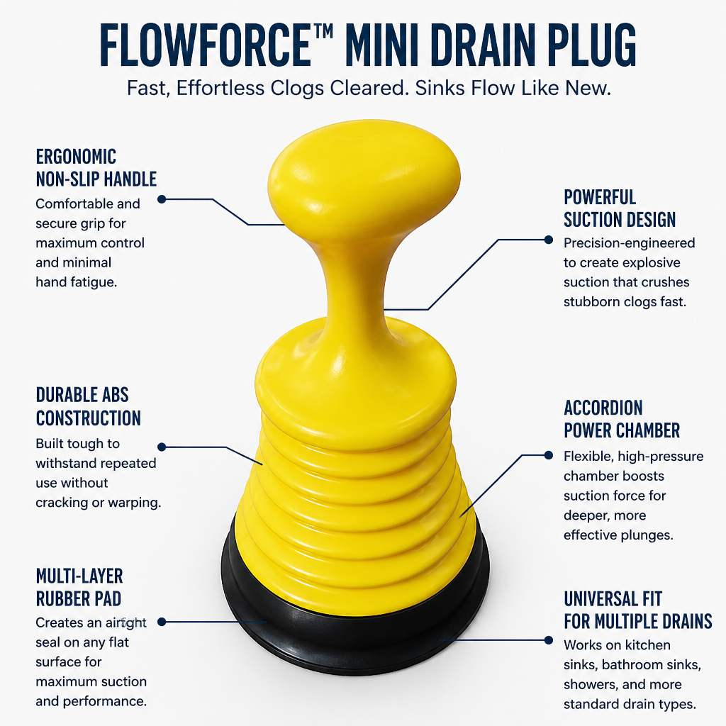 FlowForce™ — Crush Clogs Instantly for Drains That Flow Like New Every Time