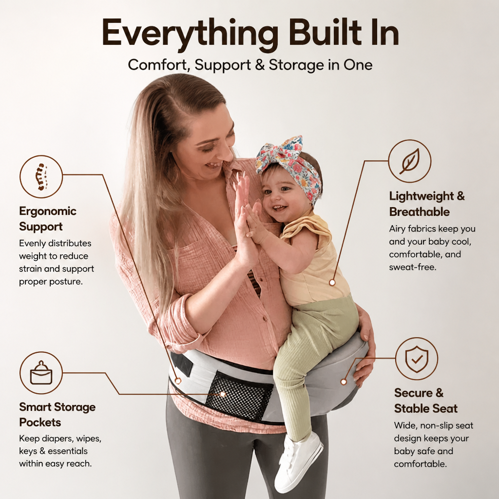 EmberNest™ — Carry Your Baby All Day in Pain-Free Comfort and Effortless Style
