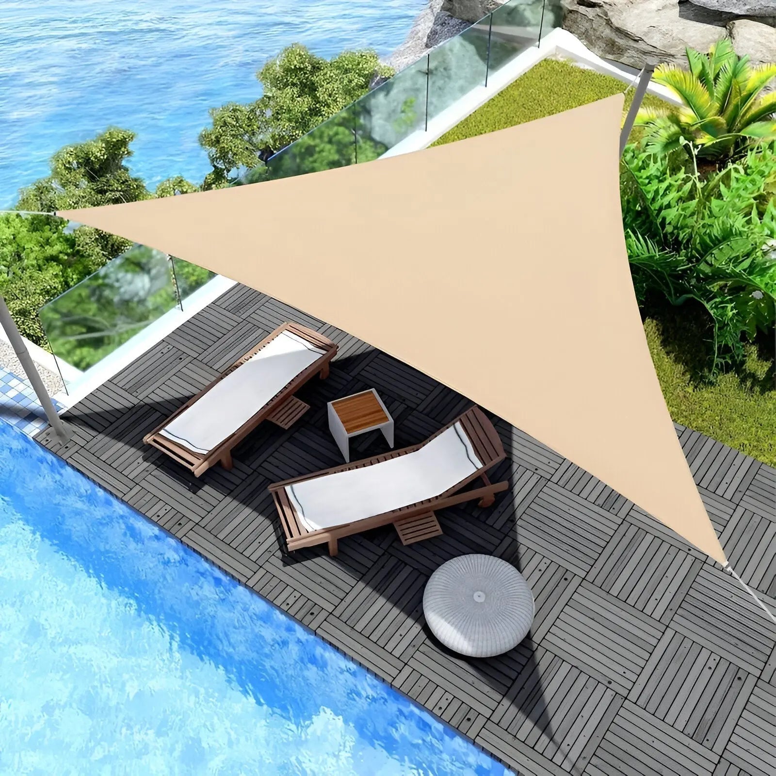 Sun Sail | Triangle Shade for Patio | UV Resistant and Water-Repellent | AeriCover