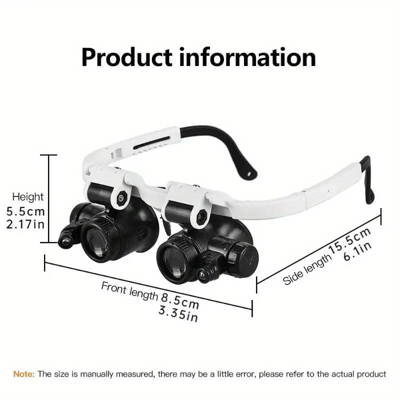 LED Magnifying Headband for Hands-Free Viewing
