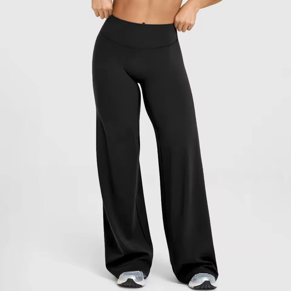 VestaLoom™ – Buttery-Soft High-Waist Wide-Leg Flare Yoga Pants