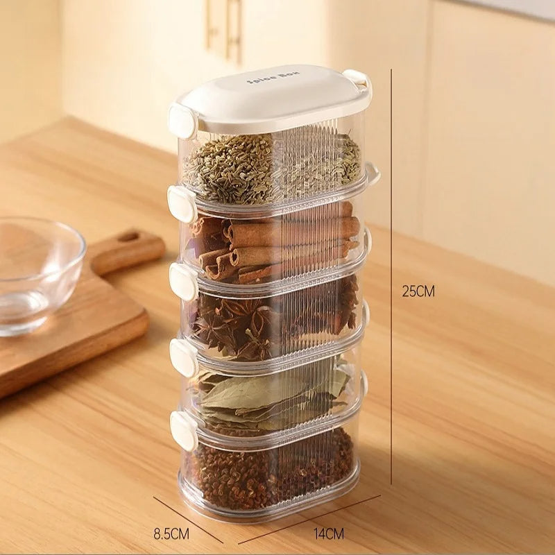 Stackable Spice Box Set with Lid