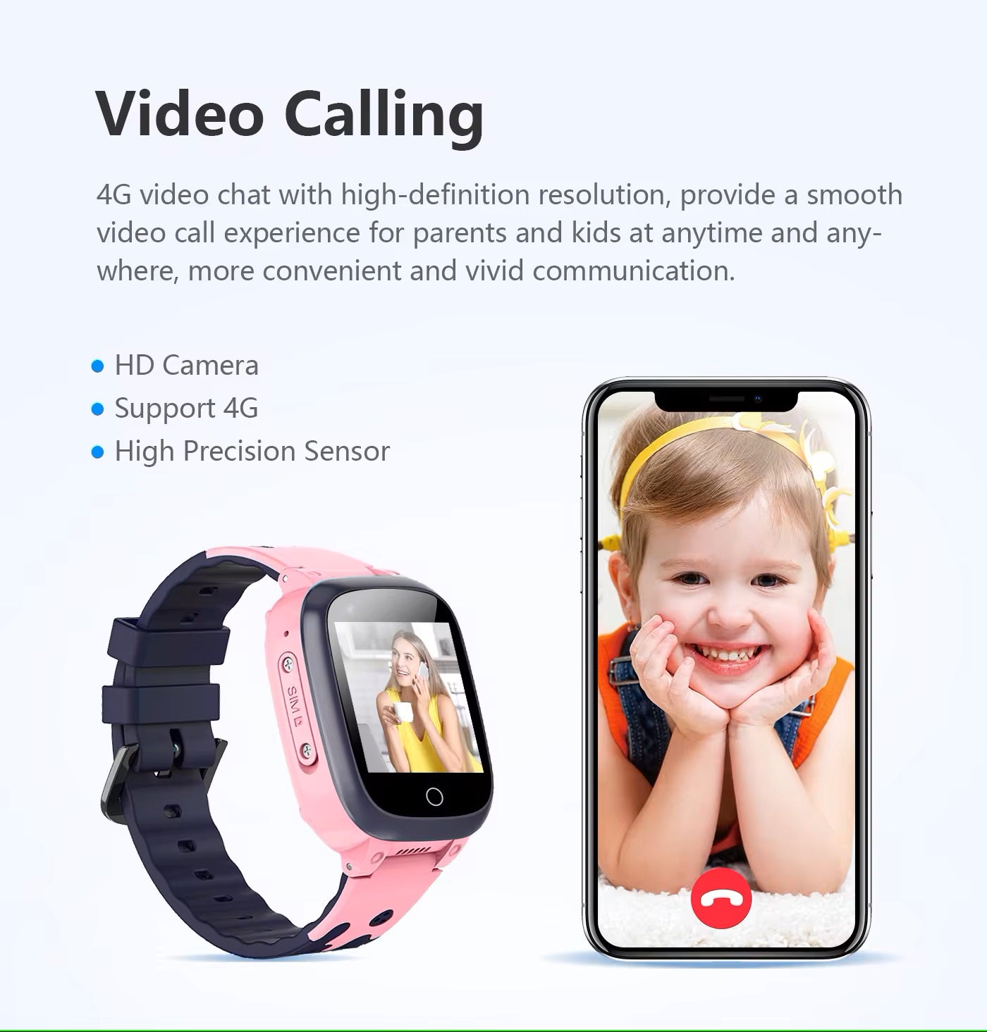 Children's GPS Smartwatch | 4G Video Calling and Contacts | SOS Alert Button | KidLink