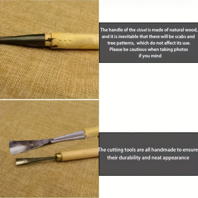 3-Piece Precision Chisel Set with Fixed Blade Measurements
