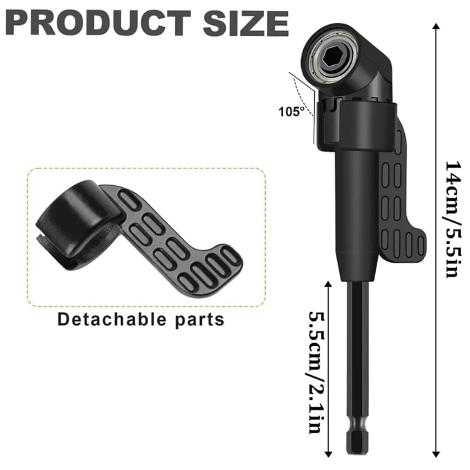 6-Piece Multi-Angle Drill Bit and Adapter Set – Precision Power for Tight Spaces