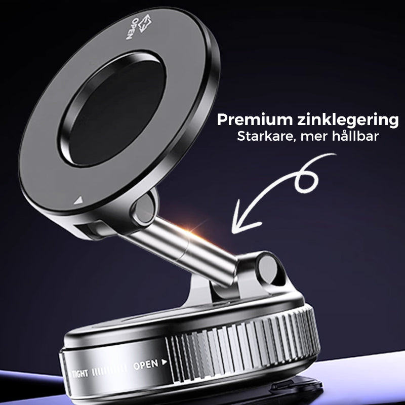 Magnetic Car Phone Mount with Vacuum Suction Power