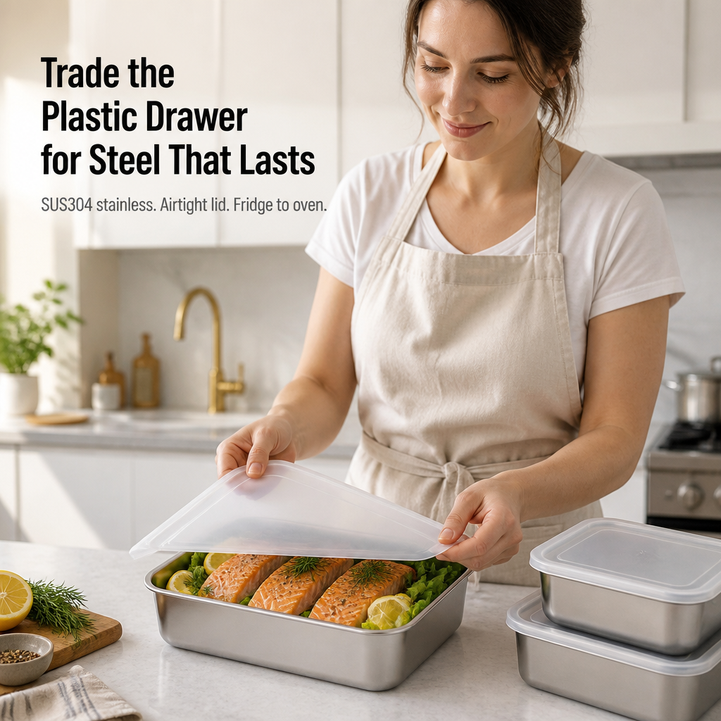 FreshLock™ — Ditch the Plastic Tupperware Drawer for Steel That Lasts