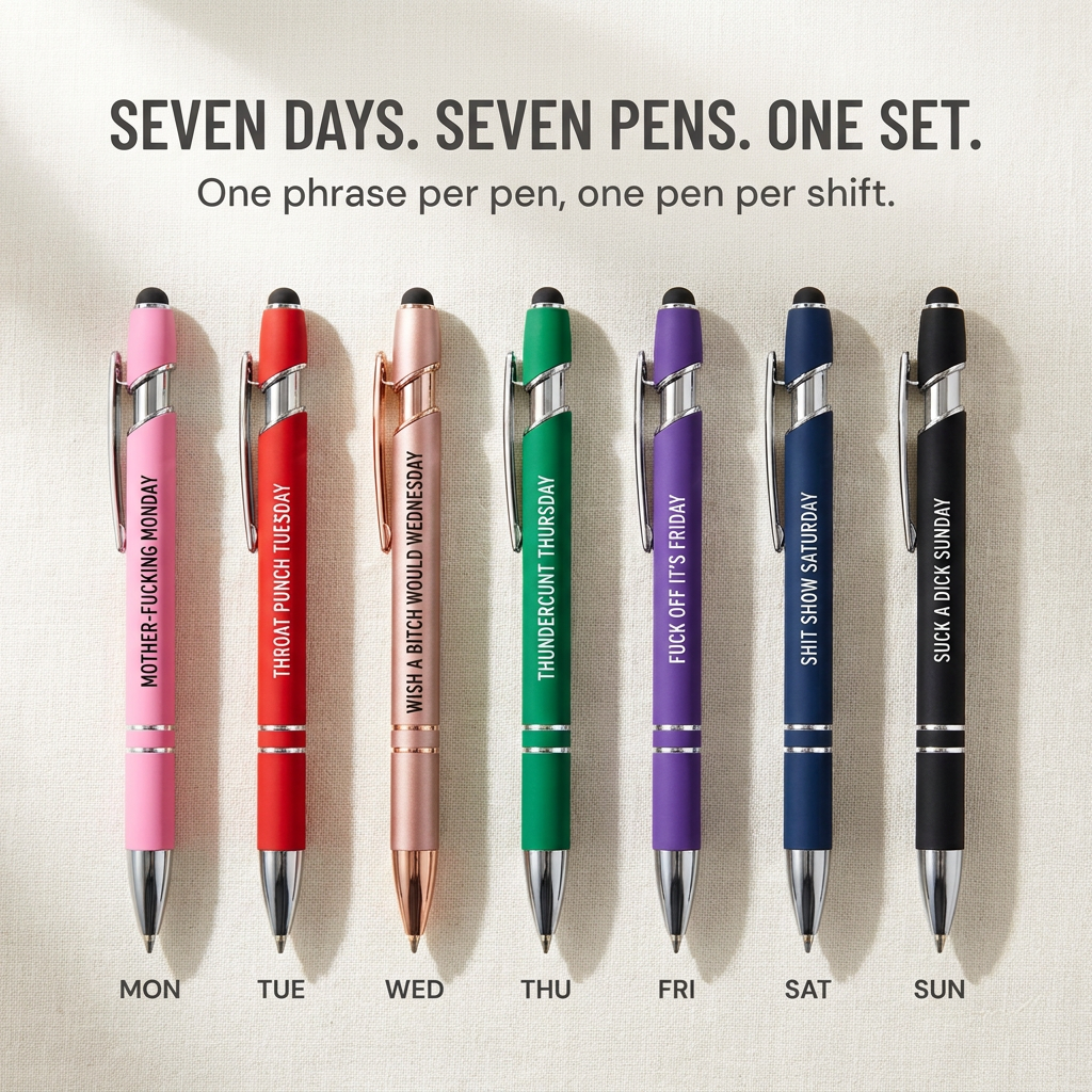 QuipQuirk™ — Vent Through The Week With 7 Pens That Say What You Can't