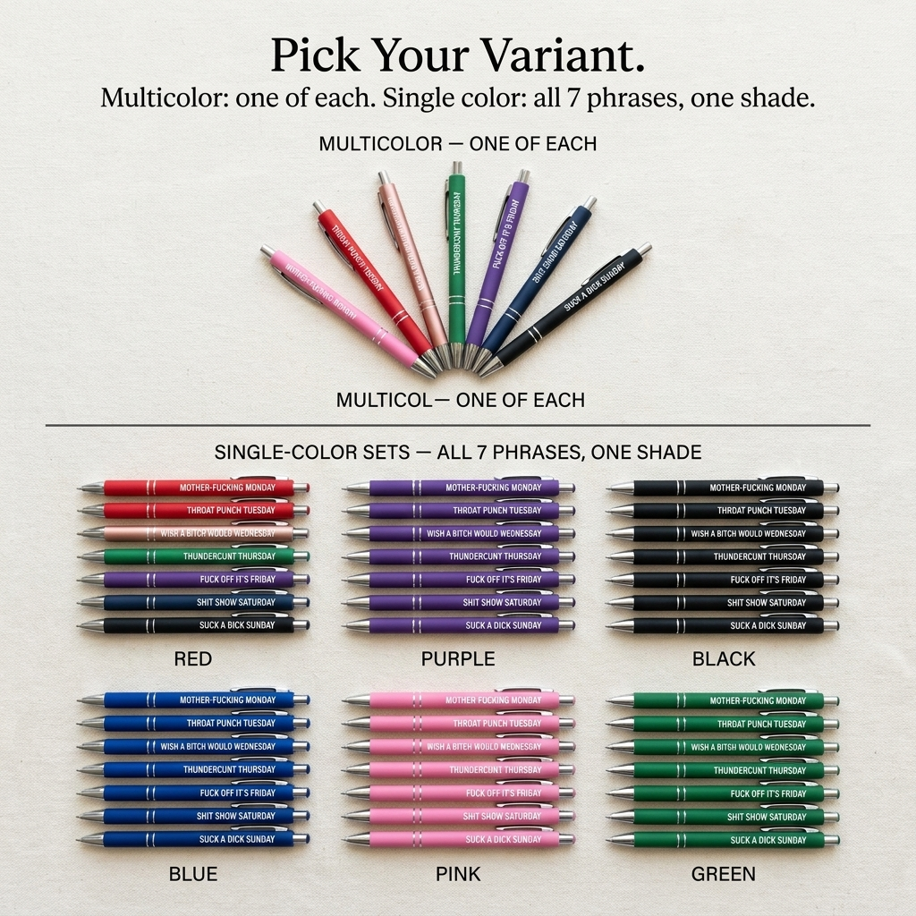 QuipQuirk™ — Vent Through The Week With 7 Pens That Say What You Can't