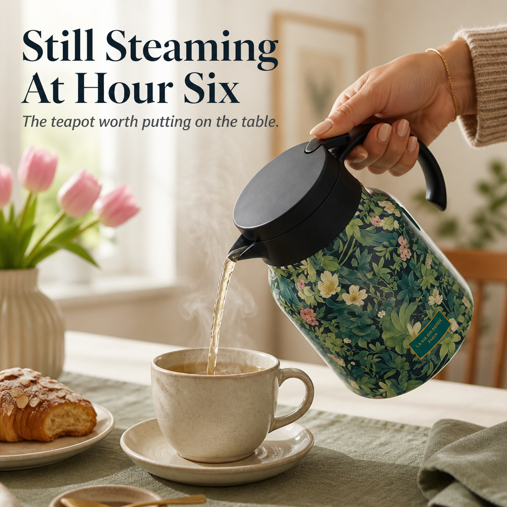 BrewAura™ — Brew, Pour & Display Tea That Stays Hot for Six Hours