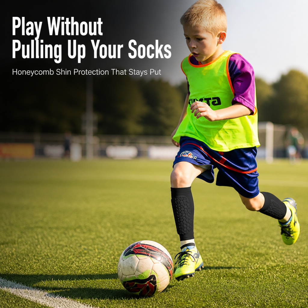 RevoGuard™ — Shield Young Shins From Every Tackle Without the Bulk or Slipping