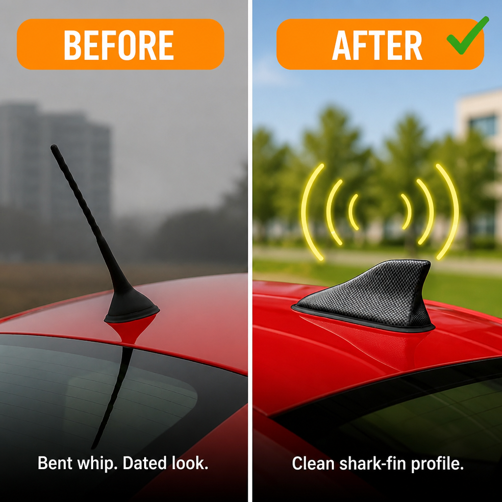PulseFin™ — Swap Your Ugly Whip Antenna for That Clean Factory Shark-Fin Look