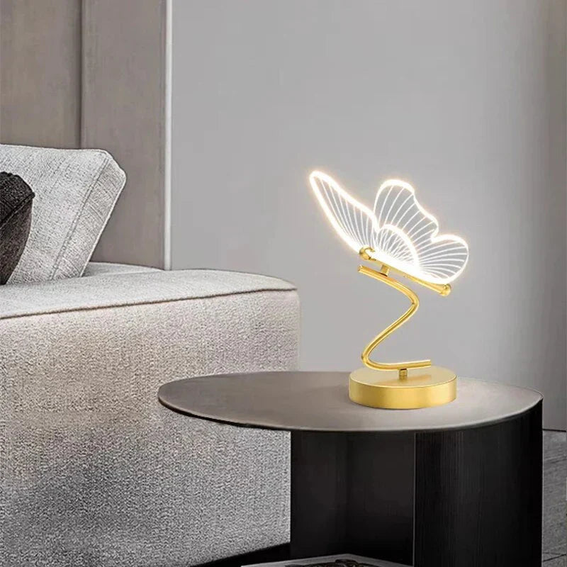 Butterfly LED Desk Lamp with Acrylic Wings – Warm Ambient Light