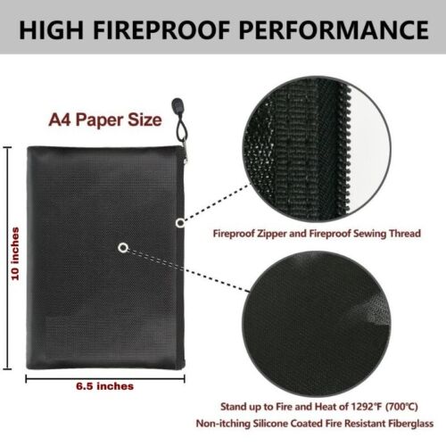 Water-Resistant and Fireproof Bag for Protecting Important Documents