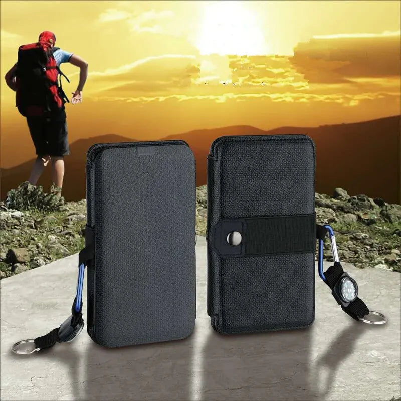 Portable Solar Charger with Foldable Design for Outdoor Use