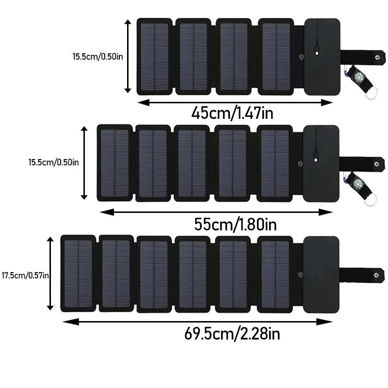Portable Solar Charger with Foldable Design for Outdoor Use