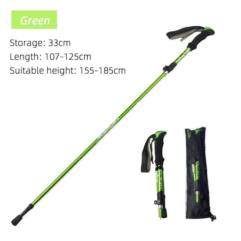 Lightweight Foldable Trekking Pole with 5 Sections for Hiking and Walking