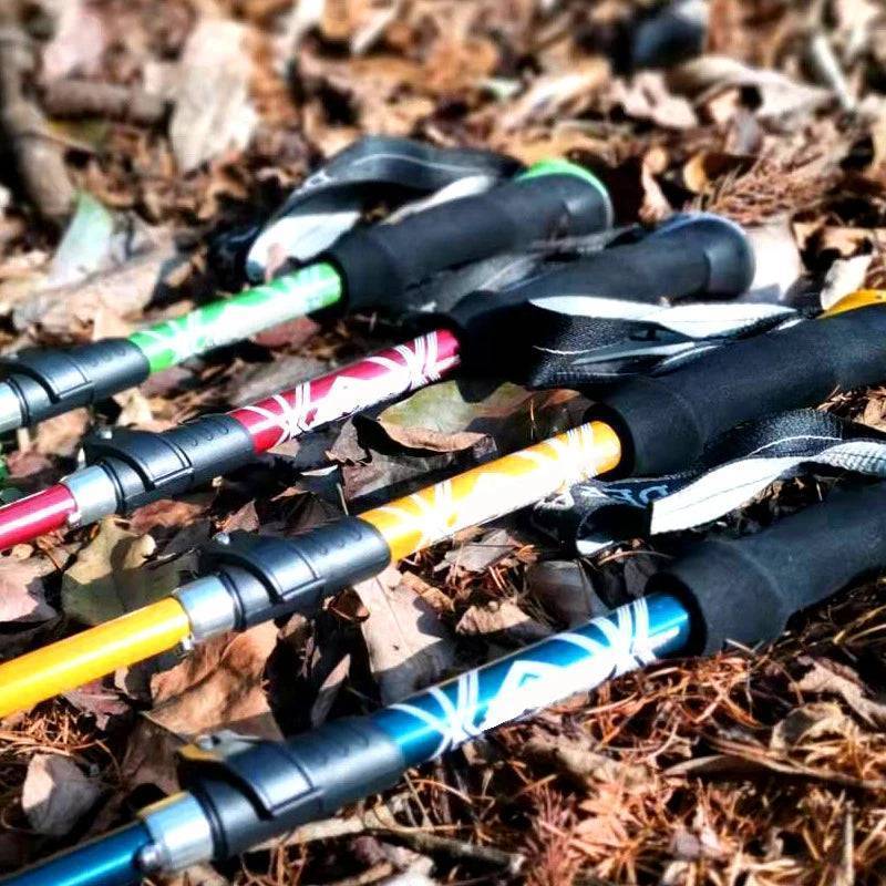Lightweight Foldable Trekking Pole with 5 Sections for Hiking and Walking