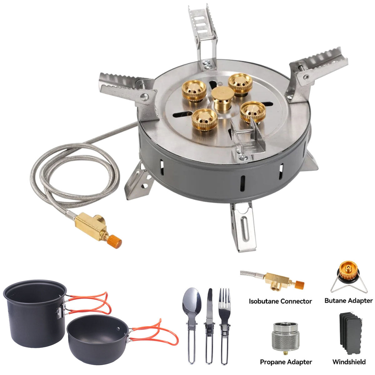 High Power Output Portable Camping Stove - Foldable Design