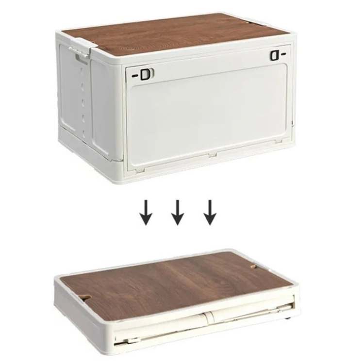 Outdoor Storage Bin with Cutting Board Top, Collapsible Design