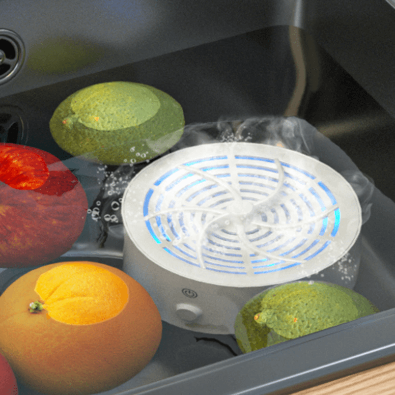Portable Battery-Operated Cleaner for Fruits and Vegetables in Kitchen