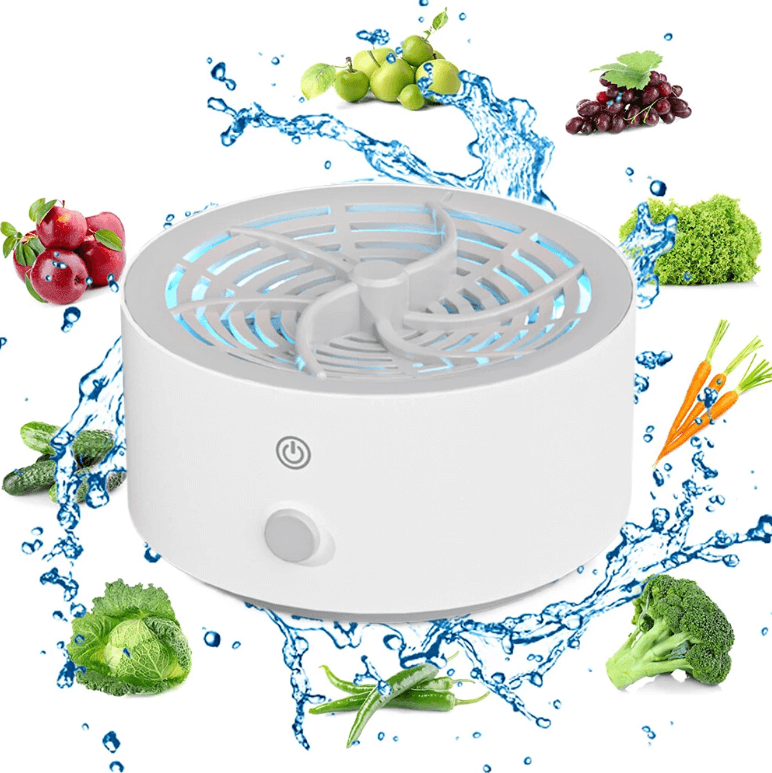 Portable Battery-Operated Cleaner for Fruits and Vegetables in Kitchen