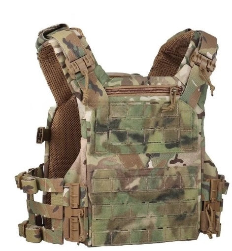 Adjustable Plate Carrier with MOLLE System - Tactical Combat Vest