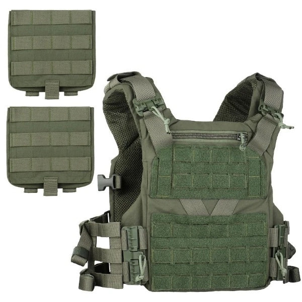 Adjustable Plate Carrier with MOLLE System - Tactical Combat Vest