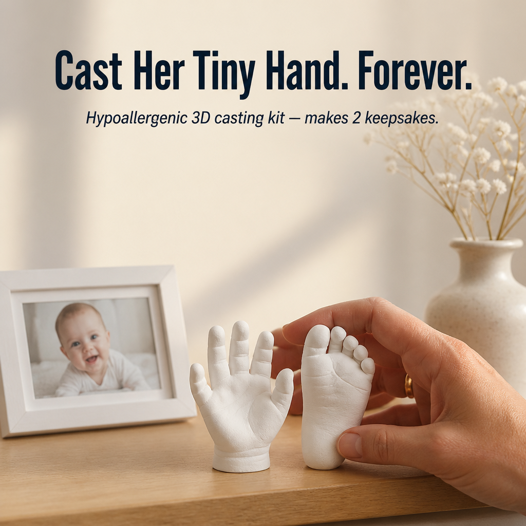 SereniPrints™ — Cast Your Baby's Tiny Hands & Feet in 3D Plaster Keepsakes