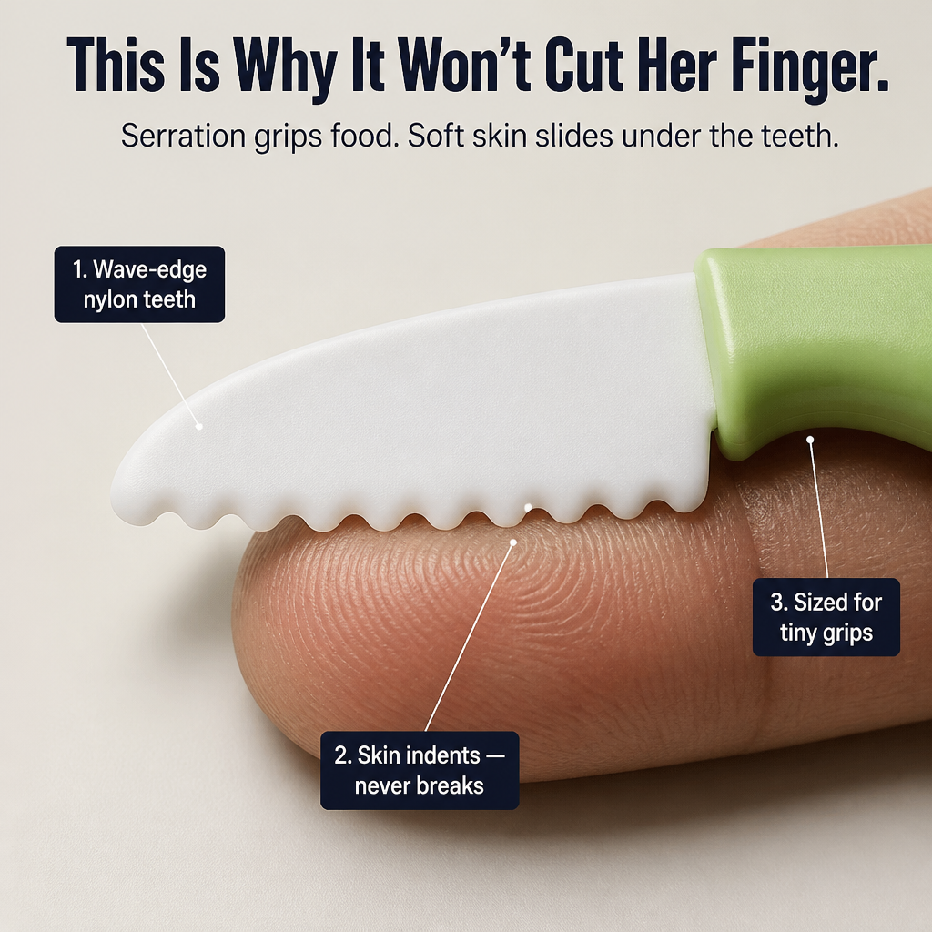 SwiftSlice™ — Let Your Toddler Slice Real Veggies Without Slicing Their Fingers