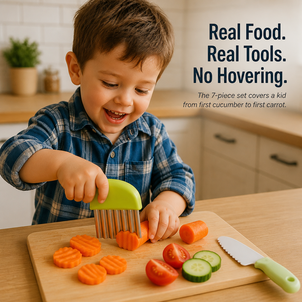SwiftSlice™ — Let Your Toddler Slice Real Veggies Without Slicing Their Fingers