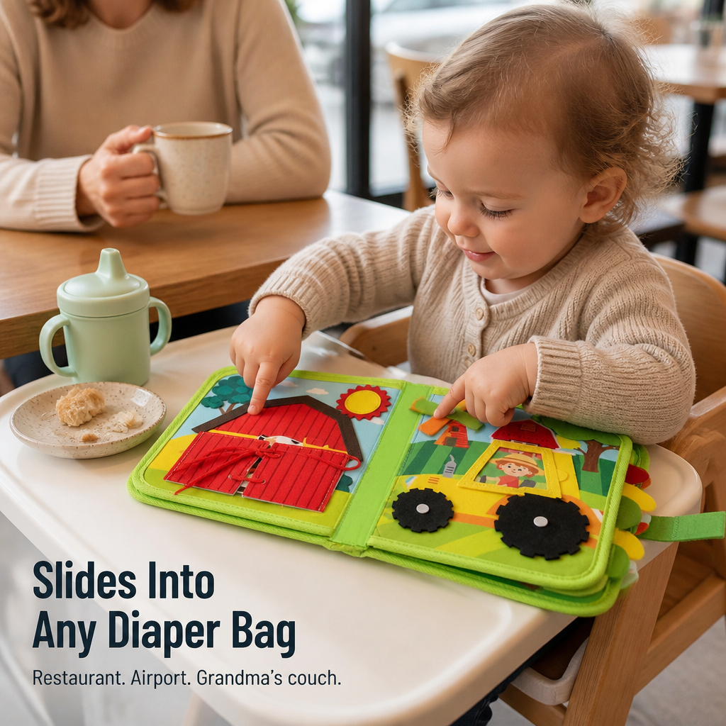 FarmTales™ — Calm Restless Toddlers With Felt Farm Pages They Can't Put Down