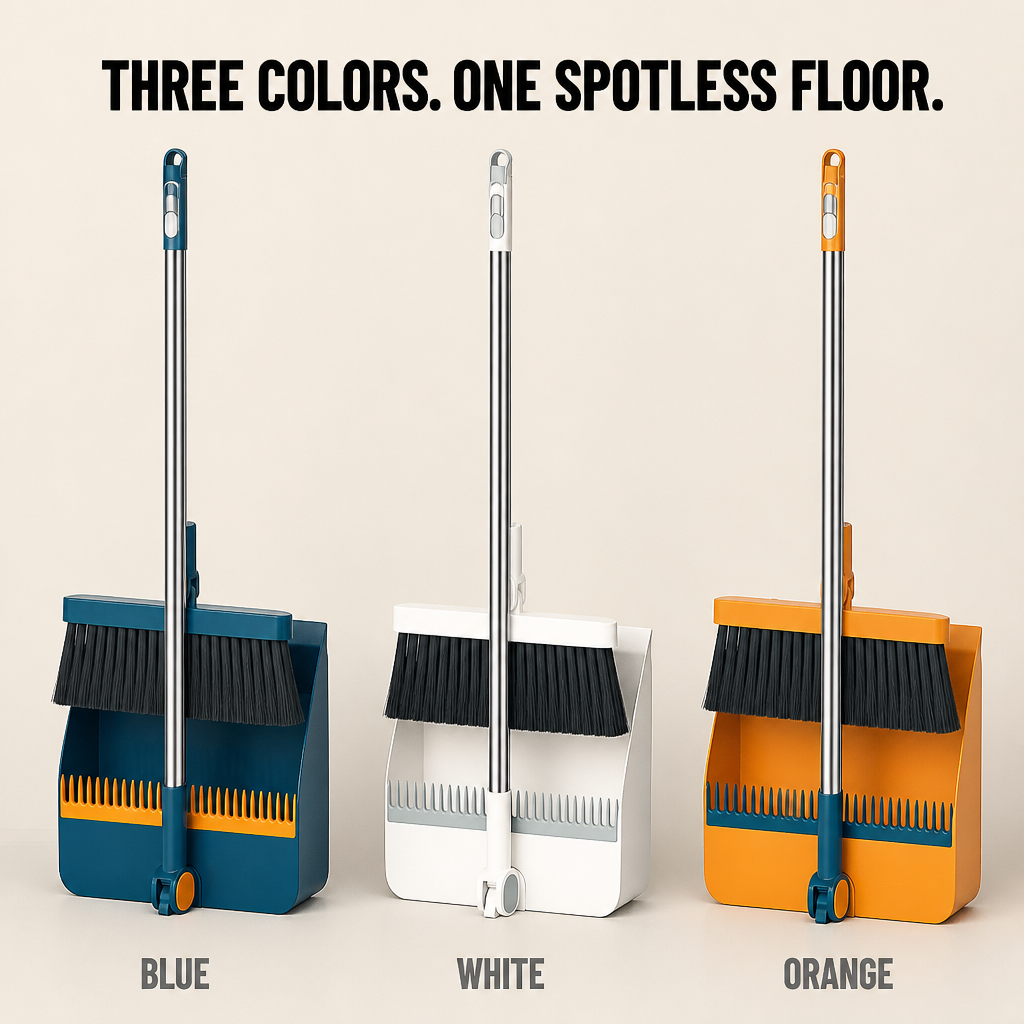 Velurro™ Shovel & Brush Set — Sweep Under Sofas and Strip Pet Hair Off Hands-Free