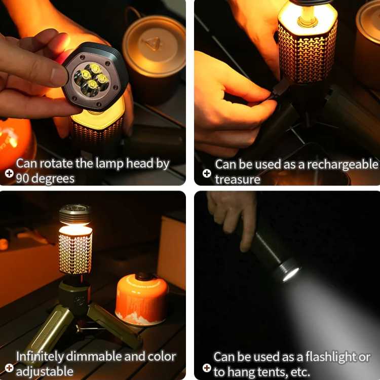 Adjustable Light Camping Lantern with Extendable Tripod Stand