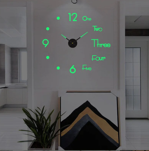 Modern Wall Clock Featuring 3D Raised Numbers Design