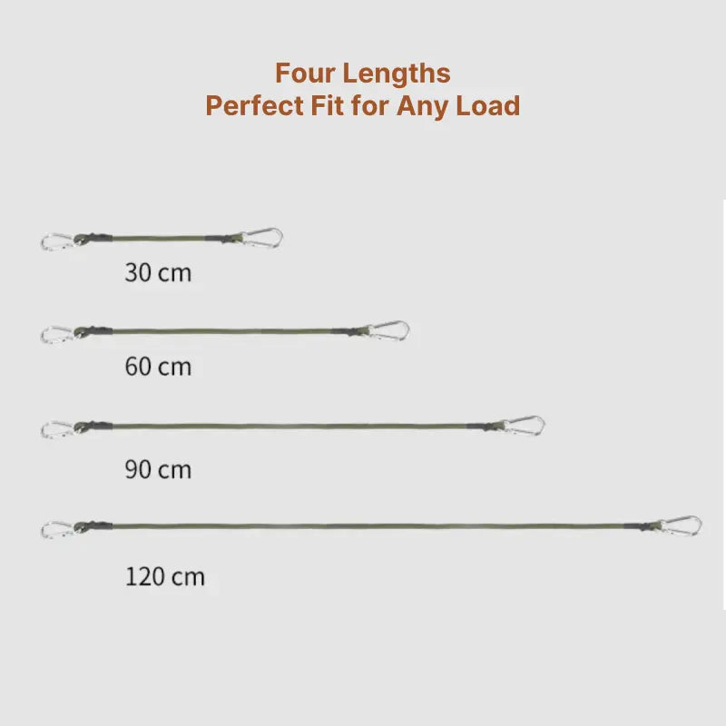 6-Pack of Durable Elastic Bungee Cords