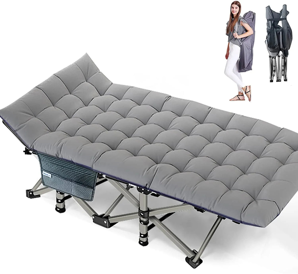 Sturdy Outdoor Folding Camping Bed – Portable Heavy-Duty Design