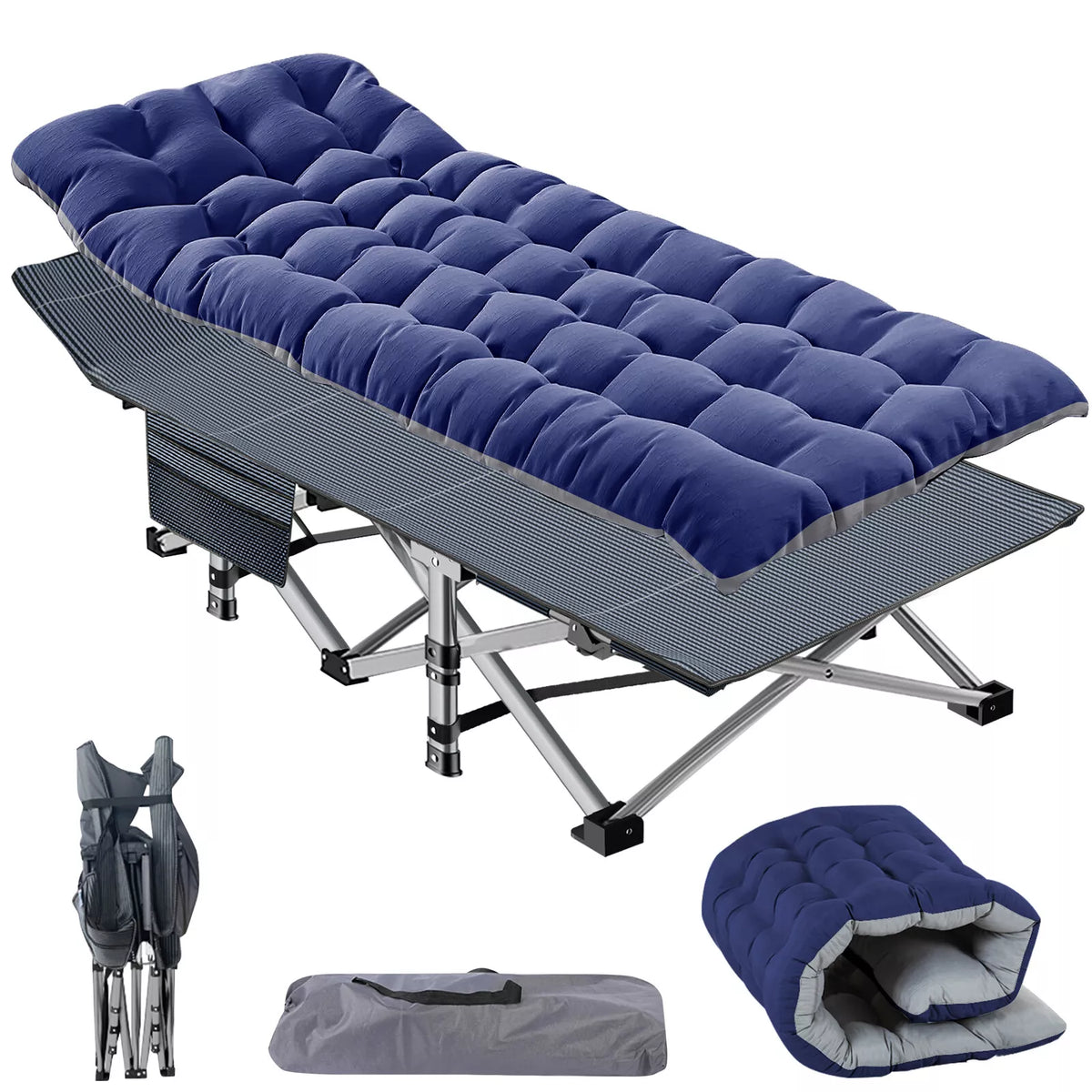 Sturdy Outdoor Folding Camping Bed – Portable Heavy-Duty Design
