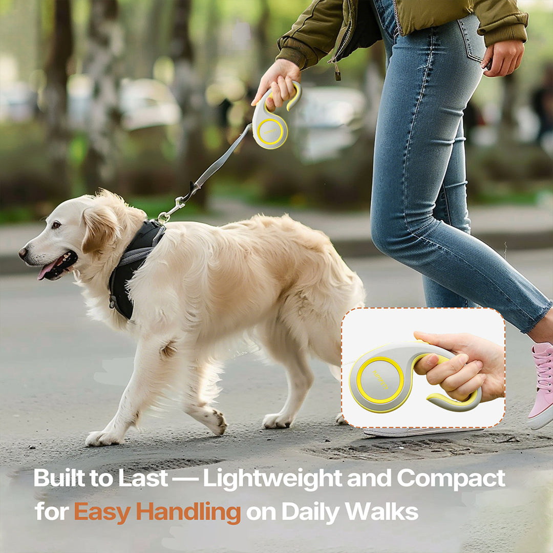 Durable Dog Leash with Retractable Design for Strong Pulling Dogs