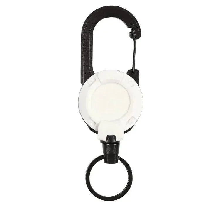 Durable Keychain with Retractable Reel for Keys and ID Cards