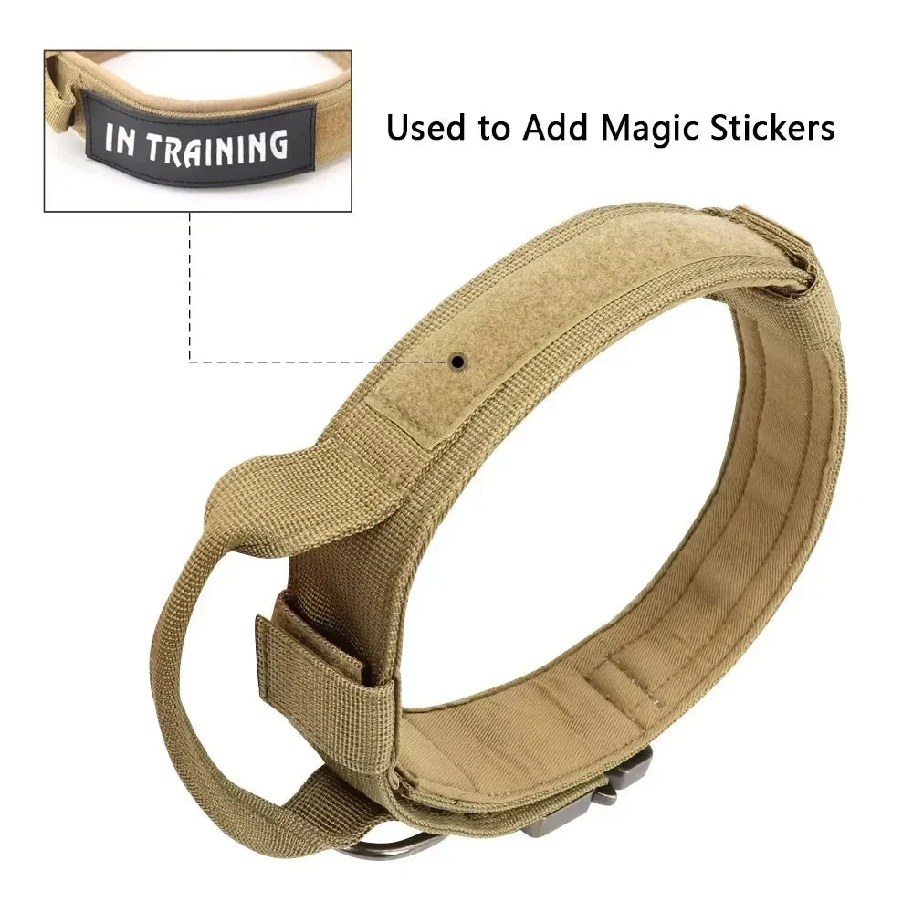 Tactical Dog Collar with Control Handle - Military-Grade Design